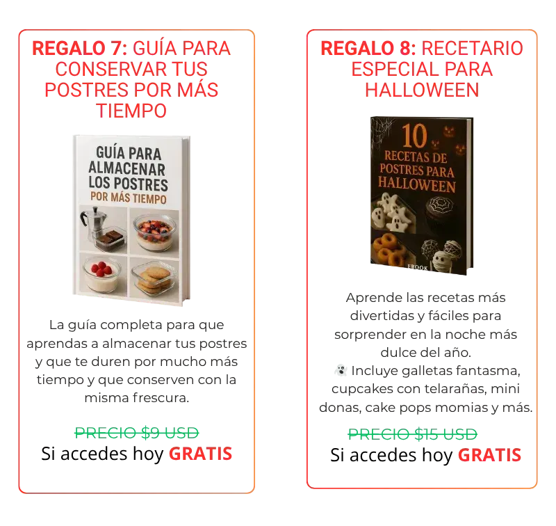guía para almacenar los postres por más tiempo y recetas de Halloween
